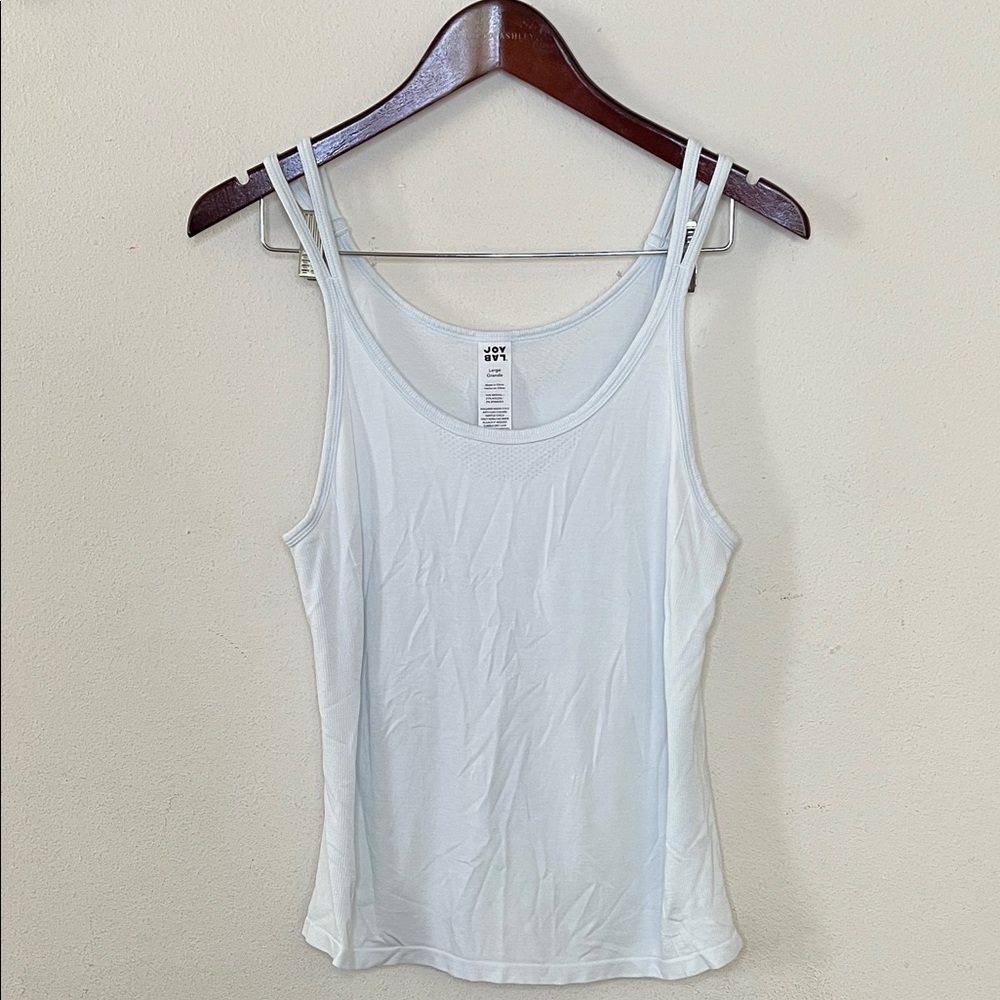 JOYLAB Muscle Shirt Gray White Size Large Activewear Gym Workout